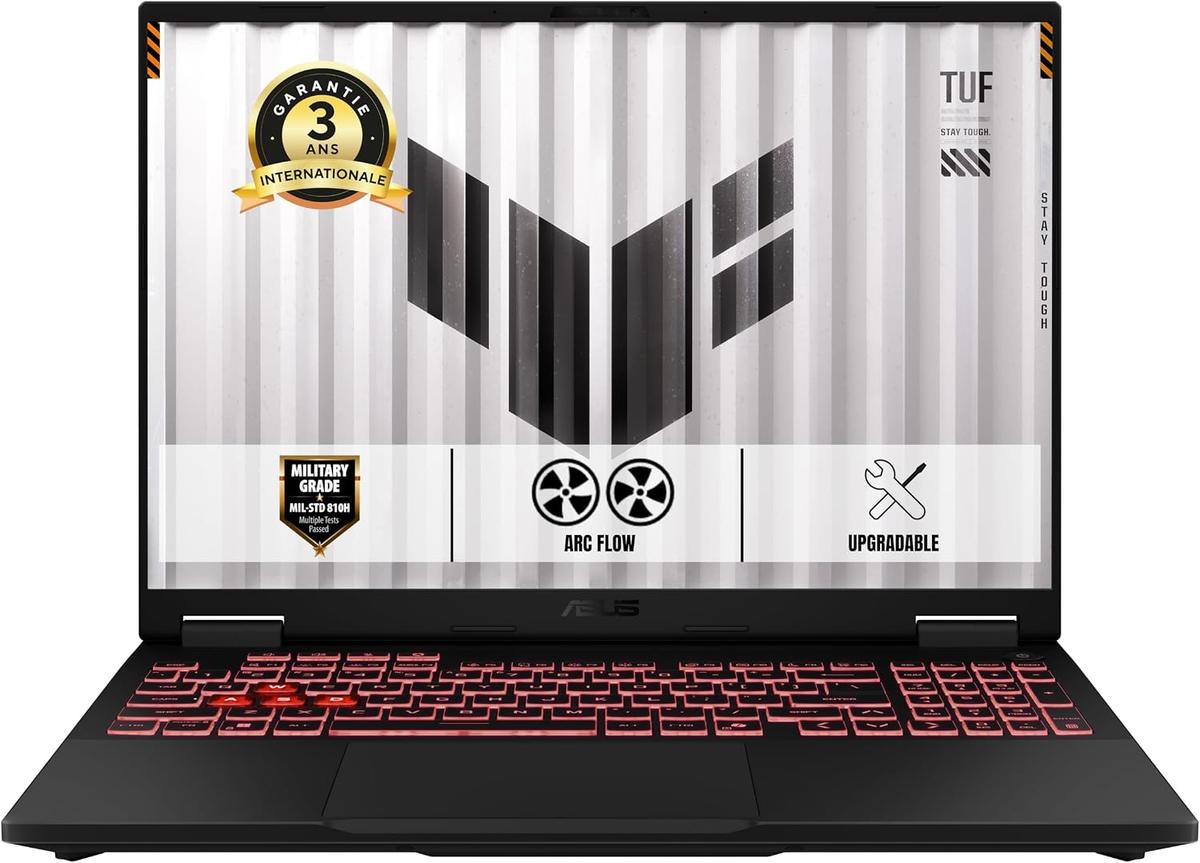 Asus TUF Gaming A16 (TUF608PP) – RTX 5070 8 Go, Ryzen 9, 32 Go RAM