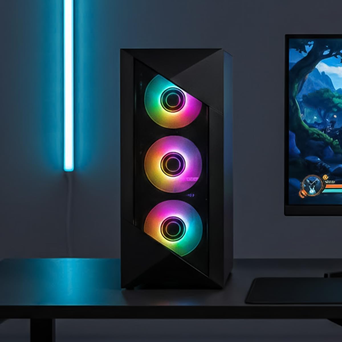 YEYIAN Gaming PC Edge – RTX 5060 8 Go GDDR7, 32 Go DDR5